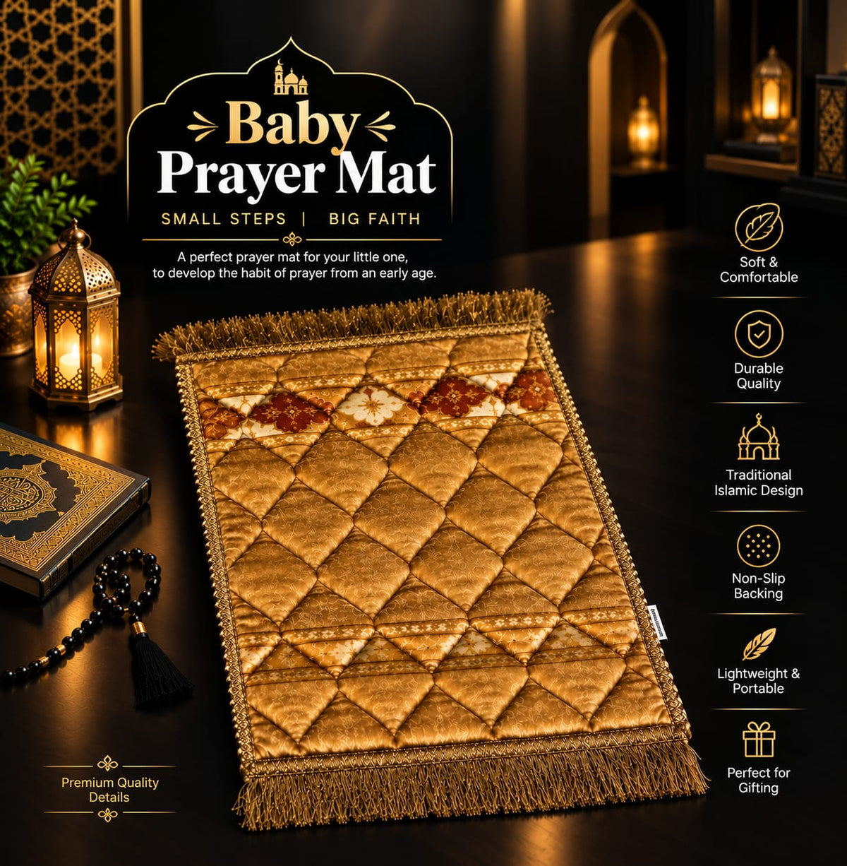 🌙 Baby Prayer Mat – Small Steps, Big Faith
