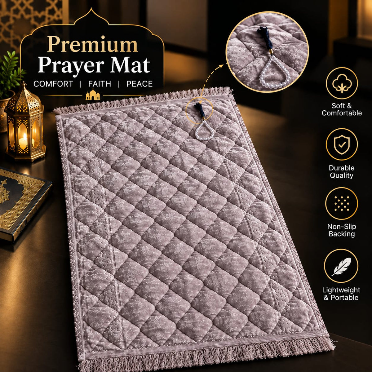 🕌 Premium Prayer Mat – Comfort, Faith &amp; Peace